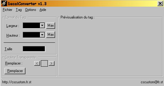 Le logiciel Decal Converter